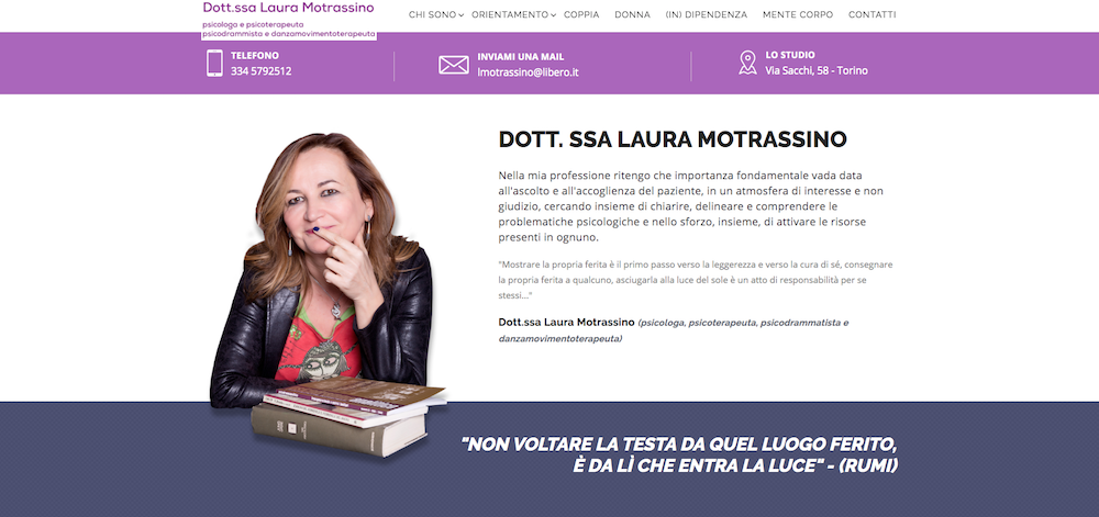 Sito Web Torino - Psicologa Motrassino