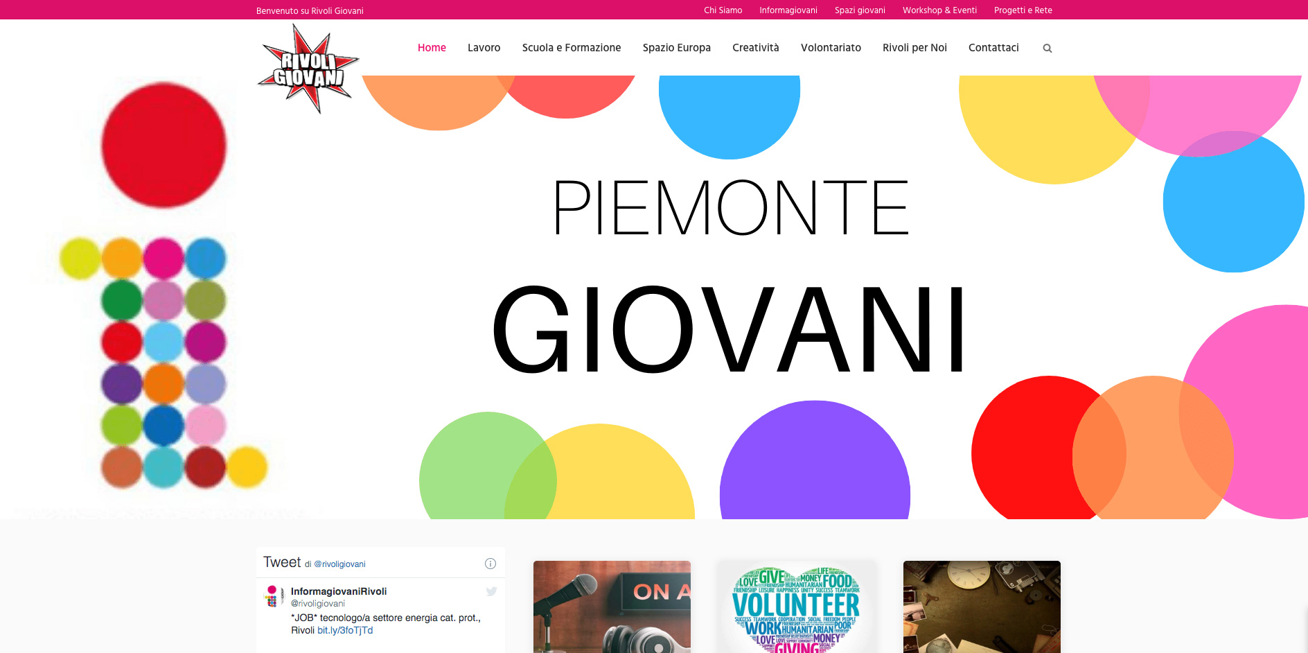 Sito Web Rivoli Informagiovani del Comune di Rivoli