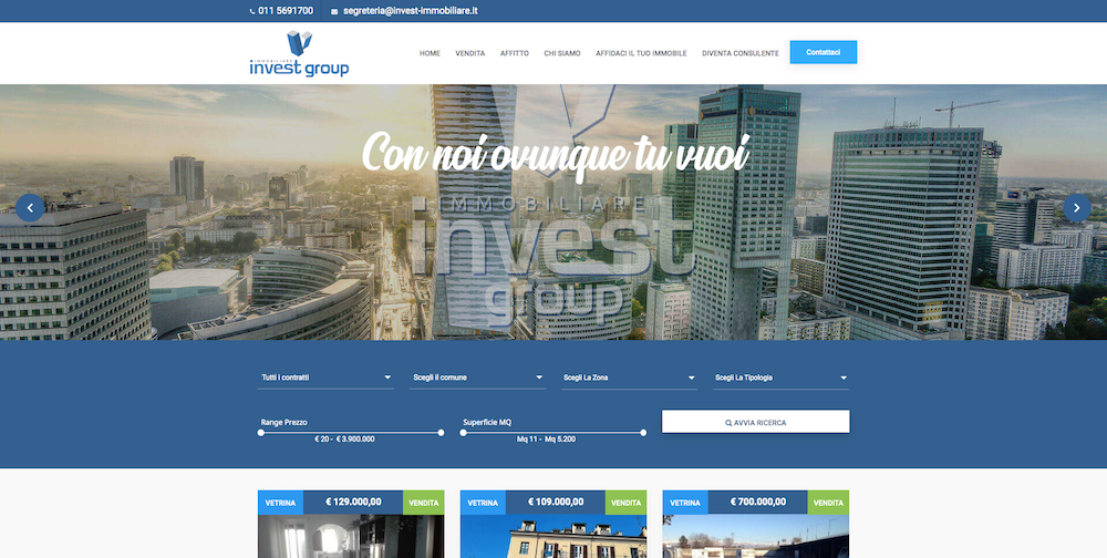 Siti Web Torino - Invest Immobiliare