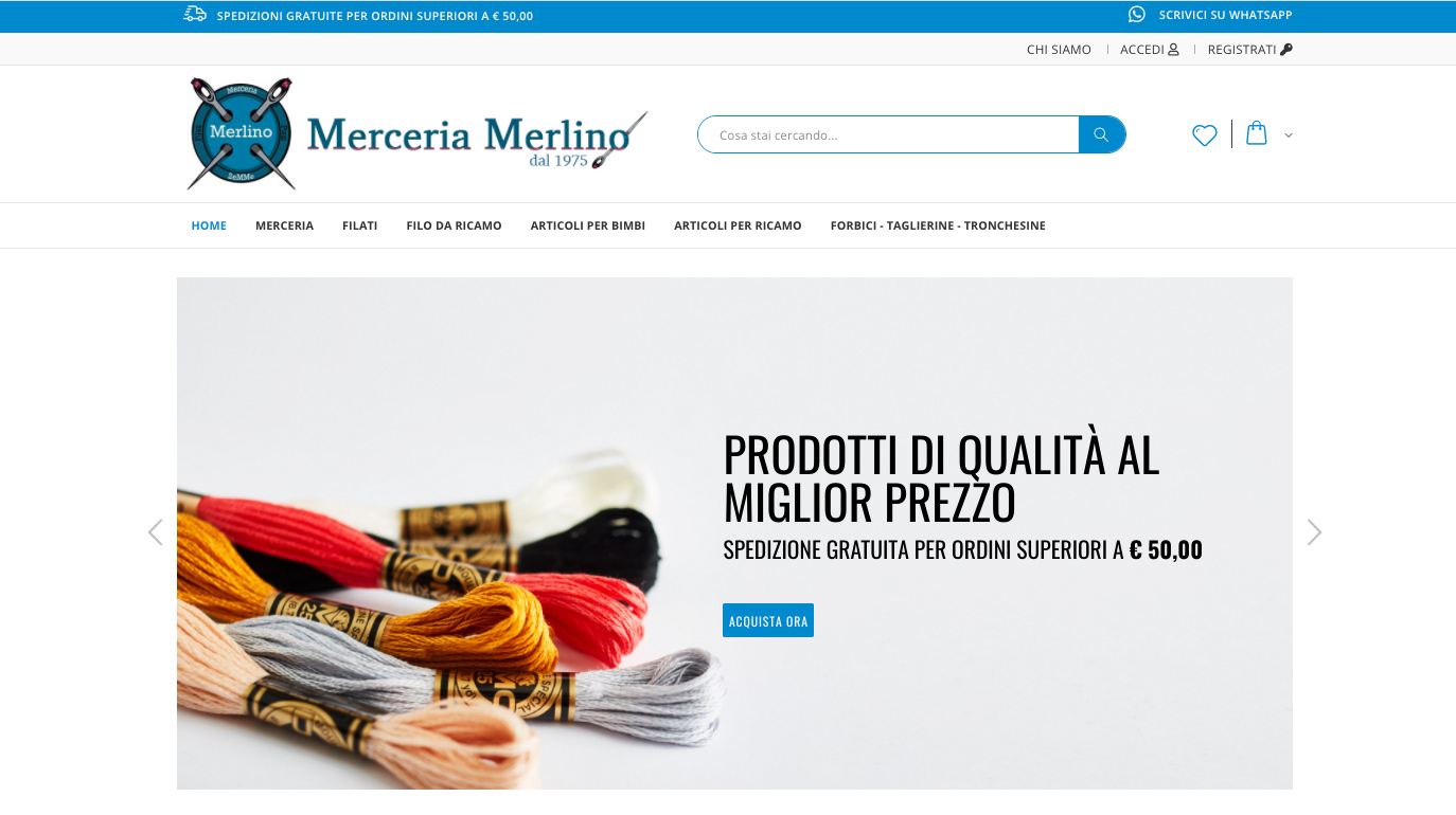eCommerce per Merceria a Torino